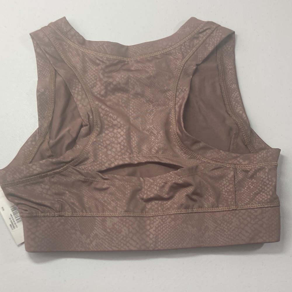 Tahari Sport sports bra tan snakeskin print animal print sports bra size L - Picture 14 of 15